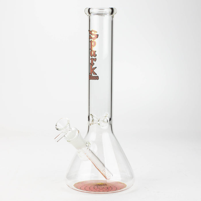 12" SPARK beaker glass water bong Glass Bong ONE Pink