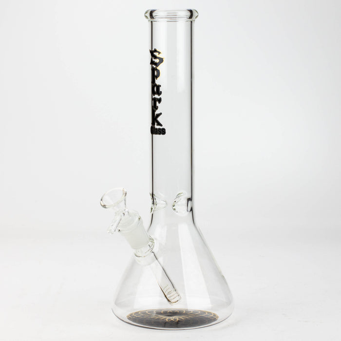 12" SPARK beaker glass water bong Glass Bong ONE Black