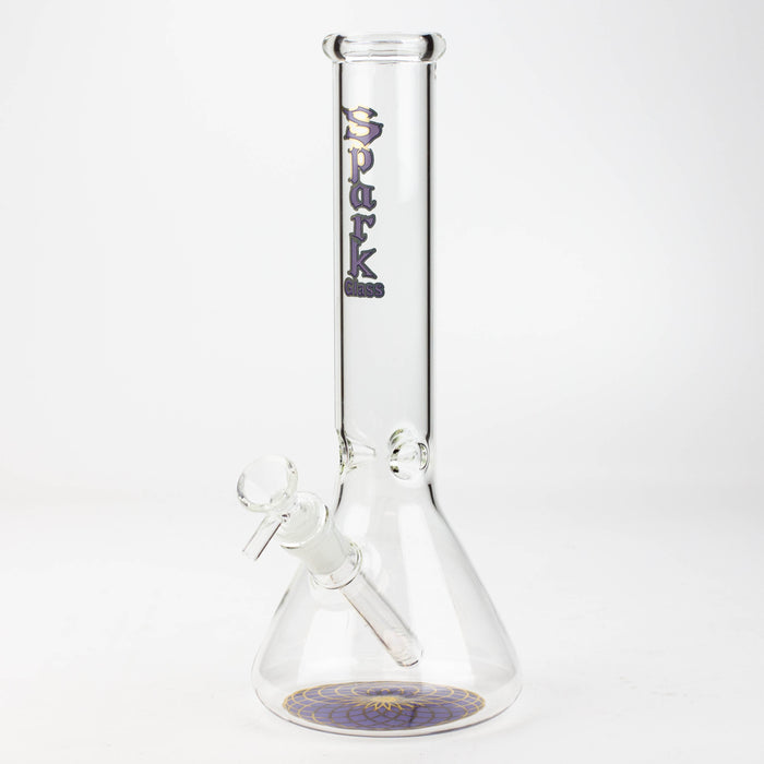 12" SPARK beaker glass water bong Glass Bong ONE Purple