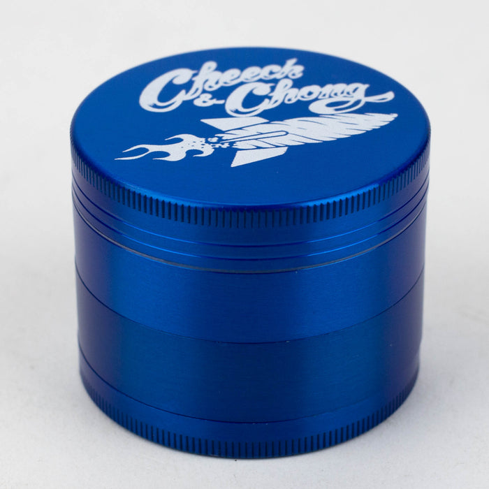 Cheech & Chong - 4 parts metal grinder ( CH1003 ) Regular Grinder ONE Blue