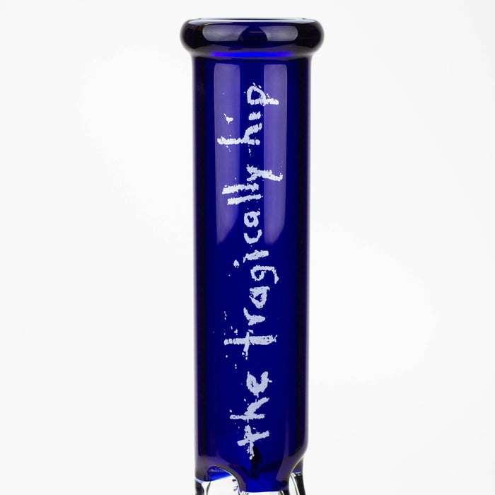 THE TRAGICALLY HIP-15.5" blue glass water pipe with single percolator by Infyniti