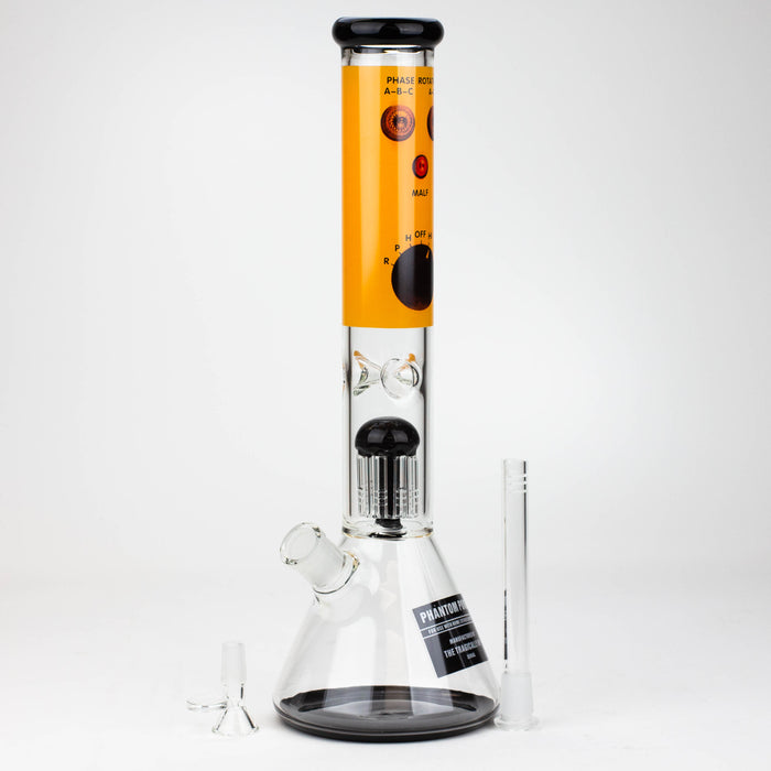 THE TRAGICALLY HIP-15.5" glass water pipe with single percolator by Infyniti Glass Bong ONE