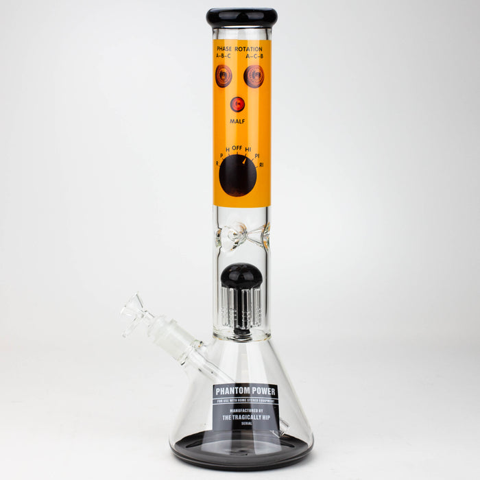 THE TRAGICALLY HIP-15.5" glass water pipe with single percolator by Infyniti Glass Bong ONE