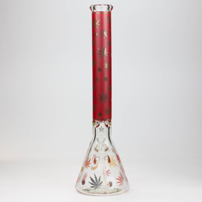 19.5" Gold leaf 9 mm glass water bong Glass Bong ONE