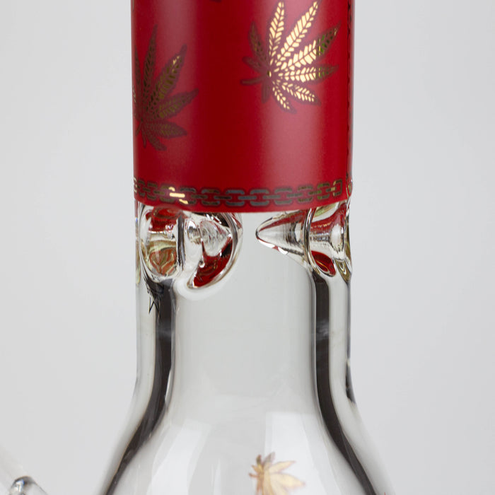 19.5" Gold leaf 9 mm glass water bong Glass Bong ONE