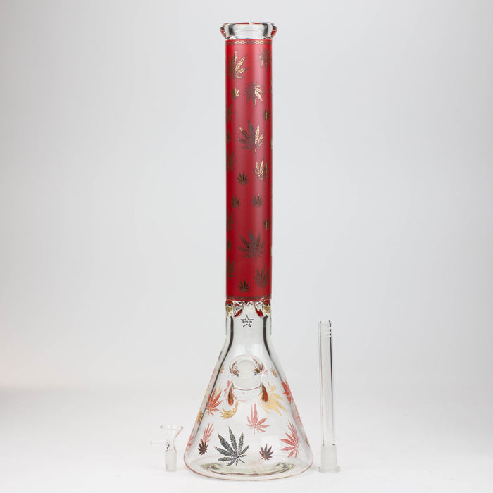 19.5" Gold leaf 9 mm glass water bong Glass Bong ONE