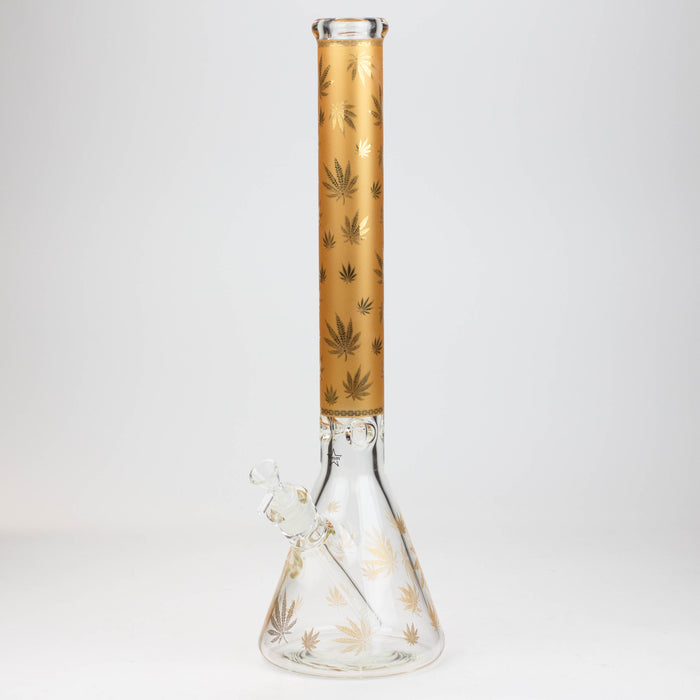 19.5" Gold leaf 9 mm glass water bong Glass Bong ONE Gold-D