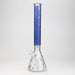 19.5" Gold leaf 9 mm glass water bong Glass Bong ONE Blue-F