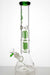 15 inches double 4 tree arms genie heavy glass water bong-Green - One Wholesale