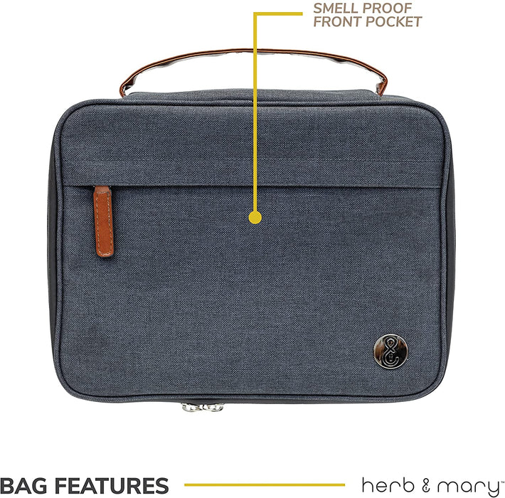 Herb & Mary Smell Proof Accessories Storage Stash Case w/Integrated Combo Lock (Large)