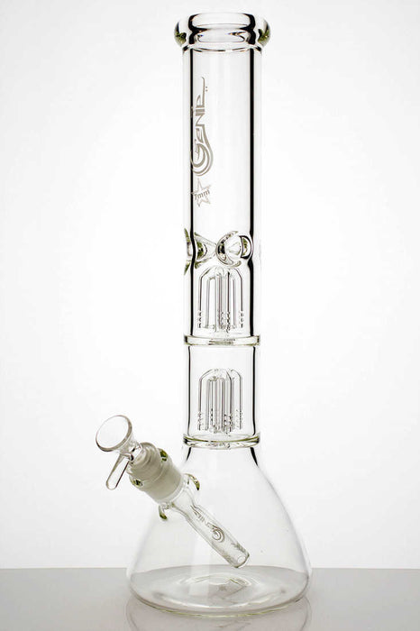 15 inches double 4 tree arms genie heavy glass water bong Glass Bong ONE Clear