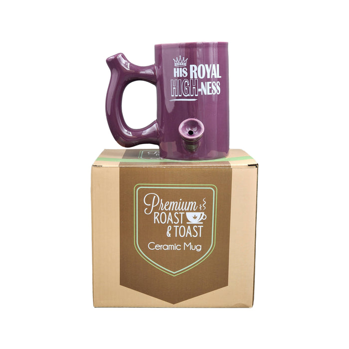His royal high-ness large purple mug Quartz hand pipe Roast and Toast Gifts