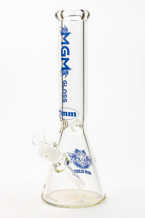 14" glass / 7 mm / beaker glass water bong [A53] Glass Bong Canadian Distributor Blue
