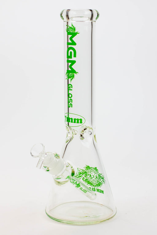 14" glass / 7 mm / beaker glass water bong [A53] Glass Bong Canadian Distributor Green