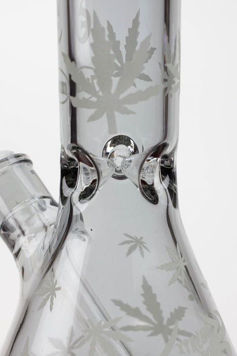 14" XTREME Glass / 7 mm / Leaf Electroplated Glass beaker Bong- - One Wholesale