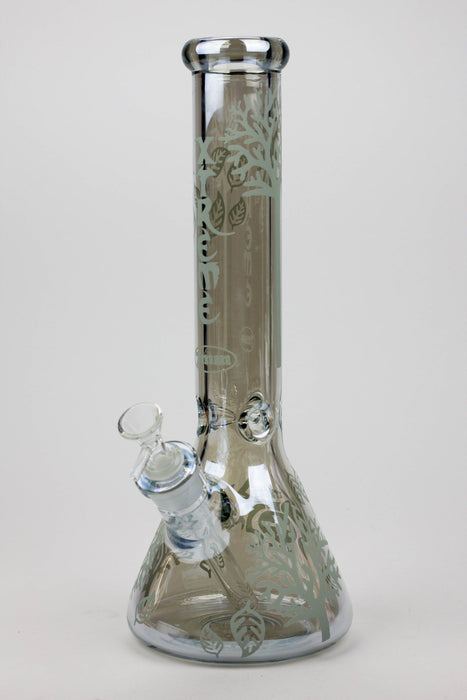 14" XTREME Glass / 7 mm / Tree of life Electroplated Glass beaker Bong-Grey - One Wholesale