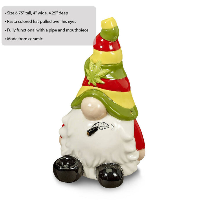 Gnome Pipe - STONED GNOME Ceramic Pipe Roast and Toast Gifts