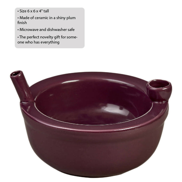 NOVELTY ROAST & TOAST CEREAL BOWL - PLUM COLOR Mug Pipe Roast and Toast Gifts