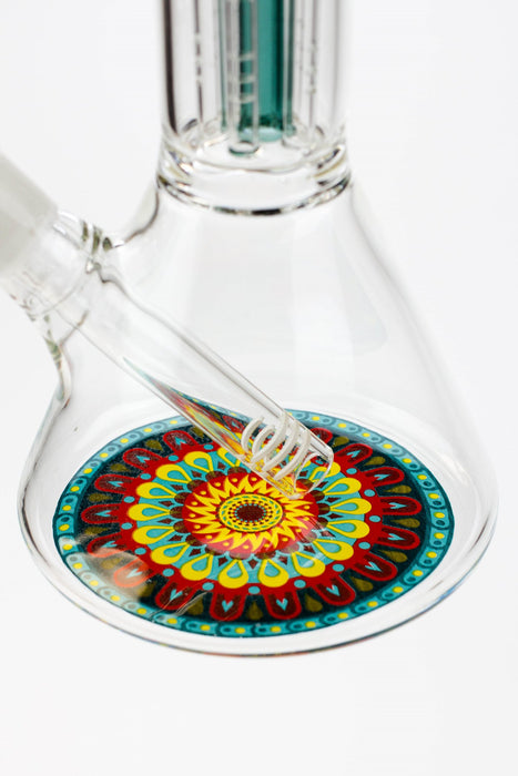 10" AQUA Single tree arms percolator glass water bong- - One Wholesale