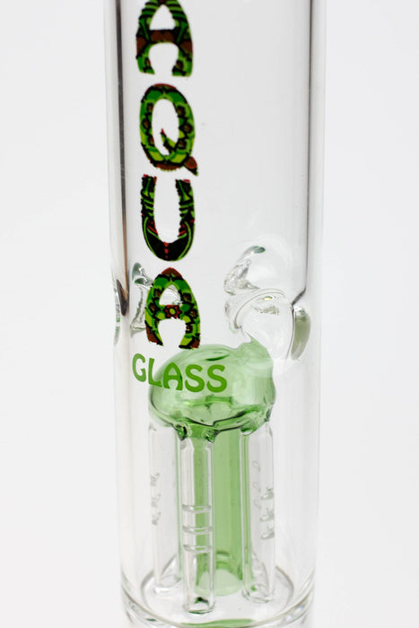 12" AQUA Dual tree arms percolator glass water bong- - One Wholesale