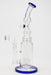 13" AQUA Glass / 2-in-1 / 7mm glass water bong- - One Wholesale