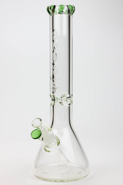 15.5" AQUA Glass / 9mm / glass beaker water bong-Green - One Wholesale