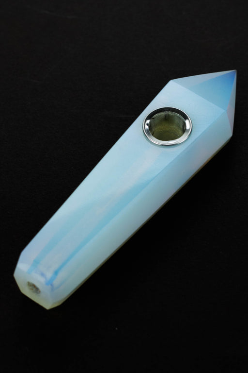 Acid Secs - Natural Plain Opal Smoking Pipe- - One Wholesale
