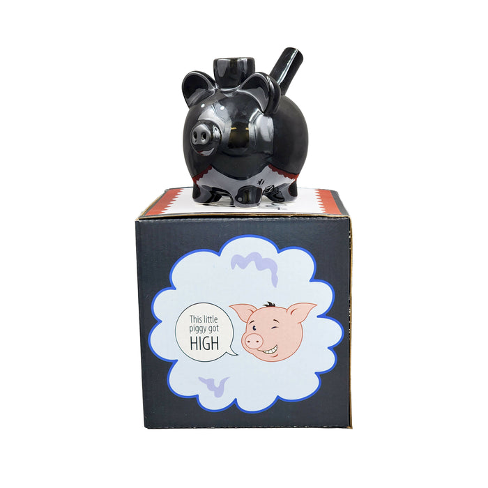 ROAST & TOAST - PIG PIPE - BLACK Ceramic Pipe Roast and Toast Gifts