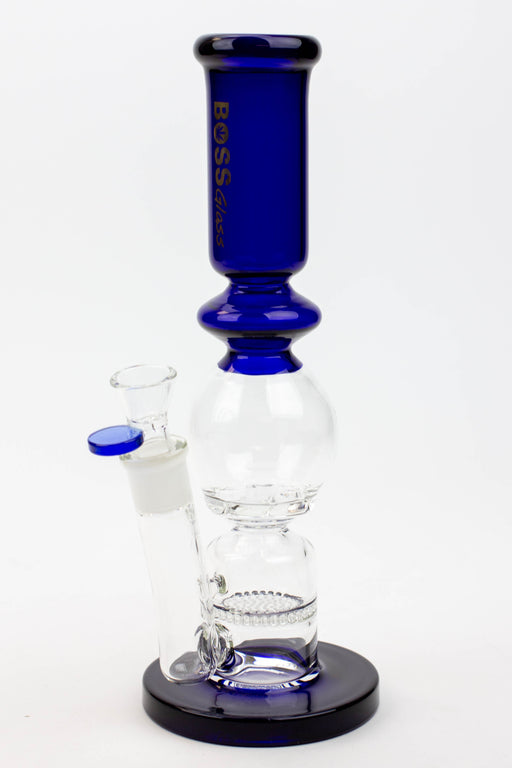 12" BOSS Tornado glass bong [B5]-Blue - One Wholesale