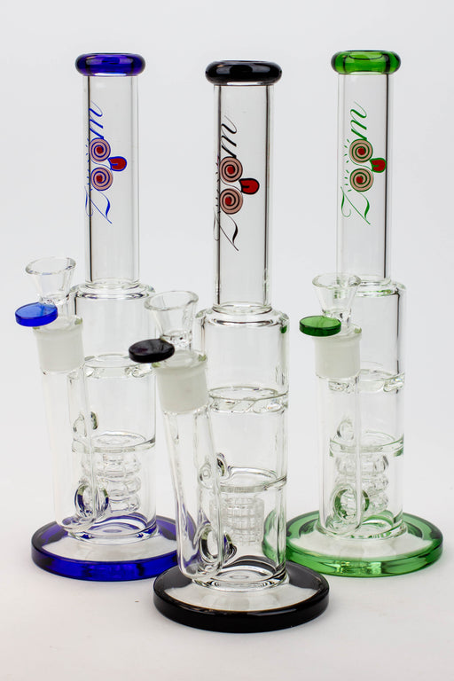 12" ZOOM Tornado and showerhead glass bong [B6]- - One Wholesale