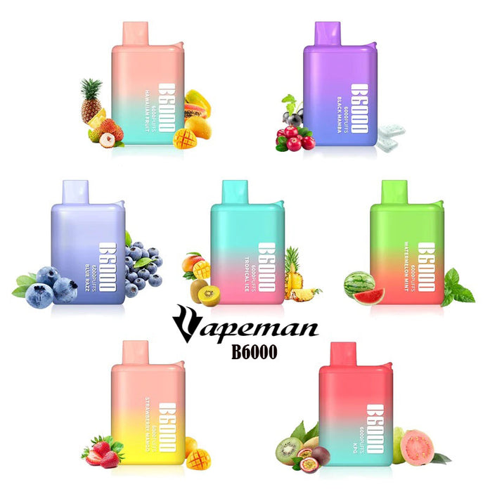 Vapeman 6000 Puffs Rechargable Vape - B6000 Federal Excise Tax StoneSmiths