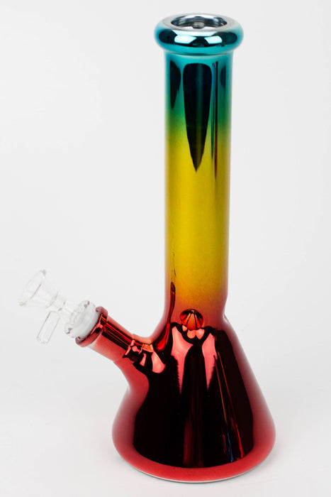 10" Metallic gradation glass water bong- - One Wholesale