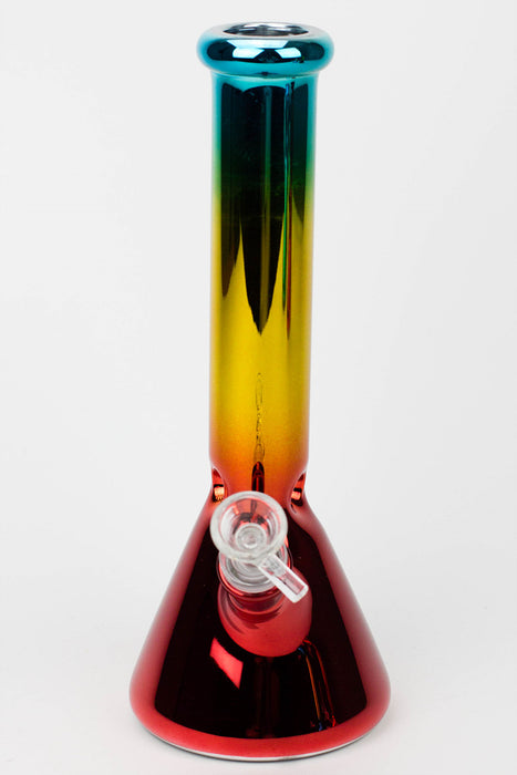 10" Metallic gradation glass water bong- - One Wholesale