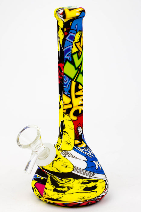 7.5" Graphic silicone water bong-Graphic F - One Wholesale