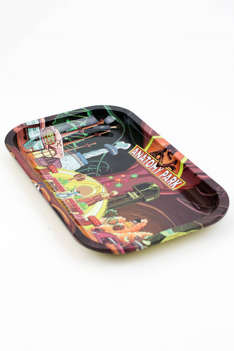 Cartoon Medium Rolling Tray with Magnetic Lid- - One Wholesale