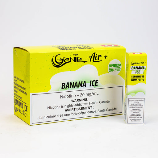 Genie Air+ SUPREME 50 disposable 1200 Puff 20 mg/mL Disposable Vape ONE Banana Ice