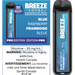 Breeze Pro S50 Disposable 20MG Box of 10 Federal Excise Tax ONE Blue Raspberry