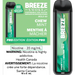 Breeze Pro S50 Disposable 20MG Box of 10 Federal Excise Tax ONE Chew Mint