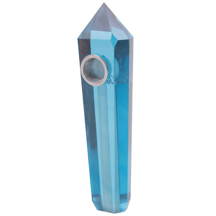 QUARTZ PIPE | BLUE CRYSTAL- - One Wholesale