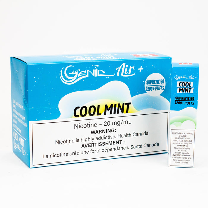 Genie Air+ SUPREME 50 disposable 1200 Puff 20 mg/mL Disposable Vape ONE Cool Mint