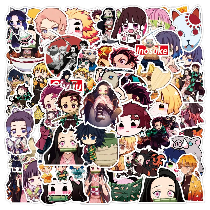 Printer Sticker Anime 50pcs Assorted Anime Design Stickers — One Wholesale