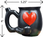 embossed red heart mug - white inside Quartz hand pipe Roast and Toast Gifts