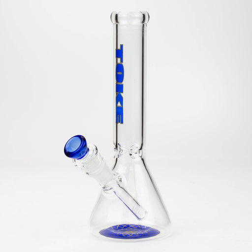 9.5" TOKE beaker glass water bong-Blue - One Wholesale