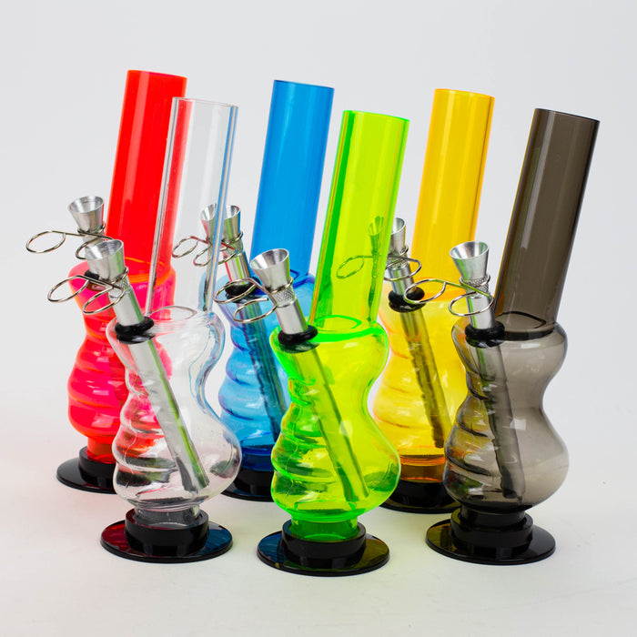 8" acrylic water pipe assorted [FD series]- - One Wholesale