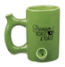 GREEN ROAST & TOAST PIPE MUG WITH BLACK PRINT Mug Pipe Roast and Toast Gifts
