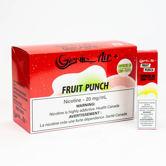 Genie Air+ SUPREME 50 disposable 1200 Puff 20 mg/mL Disposable Vape ONE Fruit Punch