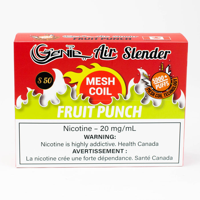 Genie Air Slender Mesh Coil disposable 5000 Puff Pod 20 mg/mL