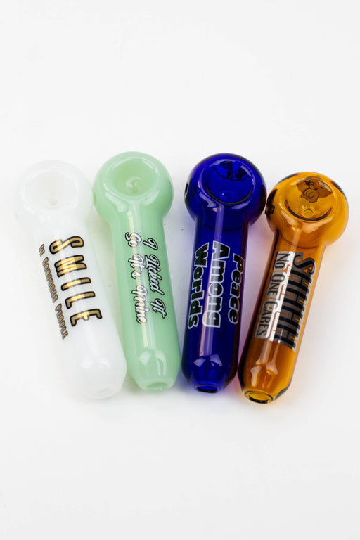 4" GLASS PIPE-Assorted [GHP002]- - One Wholesale