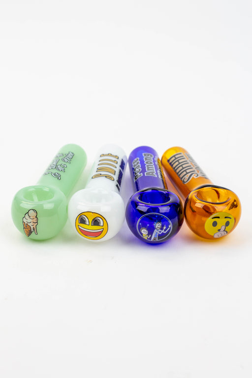 4" GLASS PIPE-Assorted [GHP002]- - One Wholesale