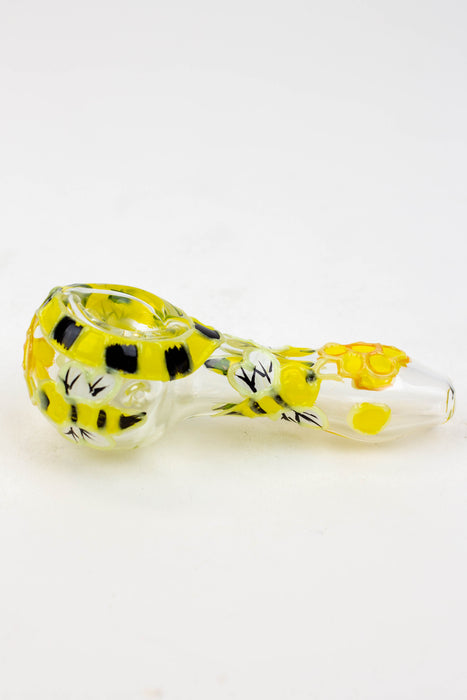 4" GLASS PIPE-BEE [GHP008]- - One Wholesale